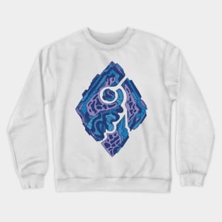 Mountain Blue Abstract Rhombus Crewneck Sweatshirt